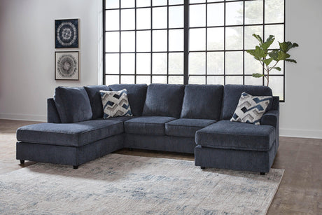 Albar Place Cobalt 2-Piece Left Arm Facing Chaise Sectional by Ashley at Eve Furniture