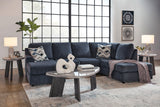 Albar Place Cobalt 2-Piece Right Arm Facing (RAF) Chaise Sectional by Ashley at Eve Furniture