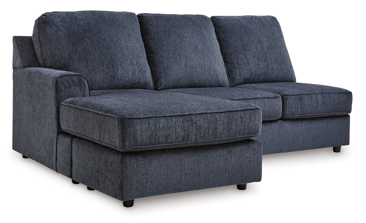 Albar Place Cobalt 2-Piece Right Arm Facing (RAF) Chaise Sectional by Ashley at Eve Furniture