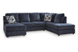 Albar Place Cobalt 2-Piece Sectional by Ashley at Eve Furniture