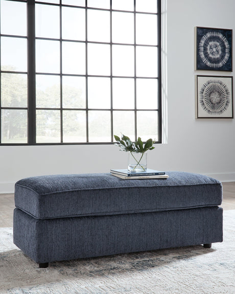 Albar Place Cobalt Oversized Accent Ottoman by Ashley at Eve Furniture