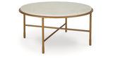 Alben Antique Gold Coffee Table by Ashley at Eve Furniture
