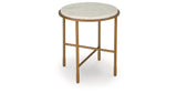 Alben Antique Gold End Table by Ashley at Eve Furniture