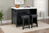 Albergo Black 3-Piece Bar Table Set by Furniture of America at Eve Furniture