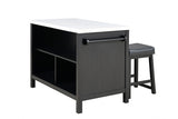Albergo Black 3-Piece Bar Table Set by Furniture of America at Eve Furniture