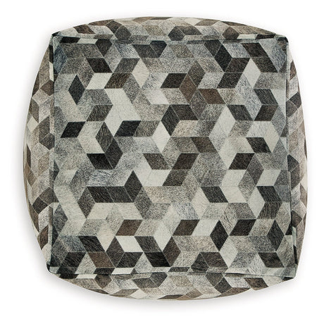 Albermarle Gray/Brown Pouf