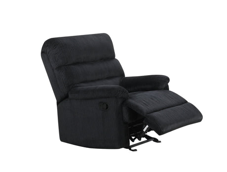Albert Black Cord 3-Piece Reclining Living Room Set by Happy Homes at Eve Furniture