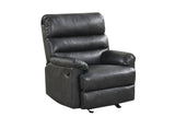 Albert Black Leather 3-Piece Reclining Living Room Set by Happy Homes at Eve Furniture