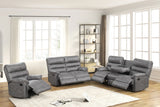 Albert Gray 3-Piece Reclining Living Room Set by Happy Homes at Eve Furniture