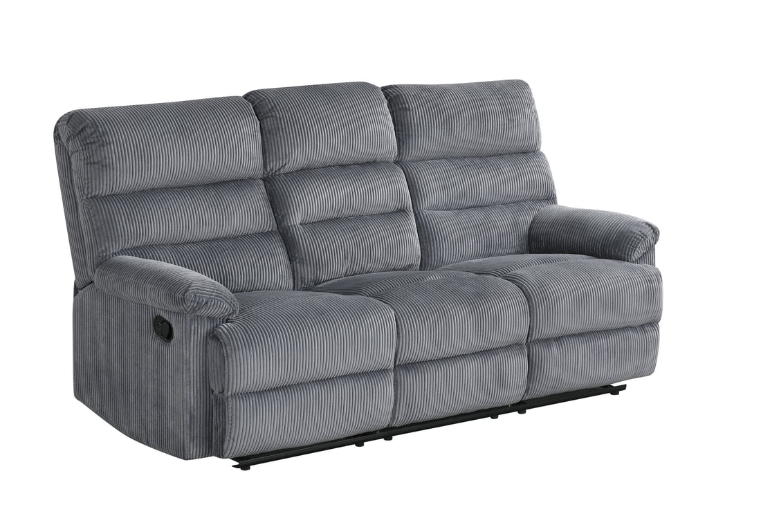 Albert Gray Fabric 3-Piece Reclining Living Room Set by Happy Homes at Eve Furniture