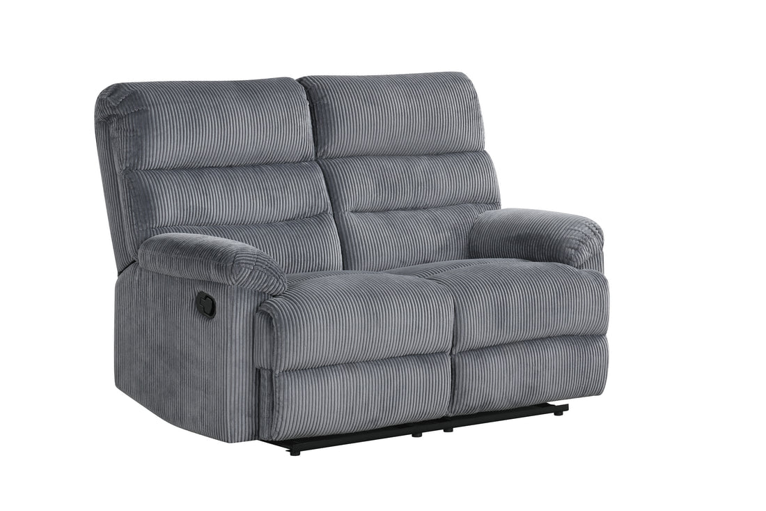 Albert Gray Fabric 3-Piece Reclining Living Room Set by Happy Homes at Eve Furniture