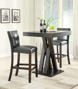 Alberton Black/Cappuccino Upholstered Bar Stools, Set of 2