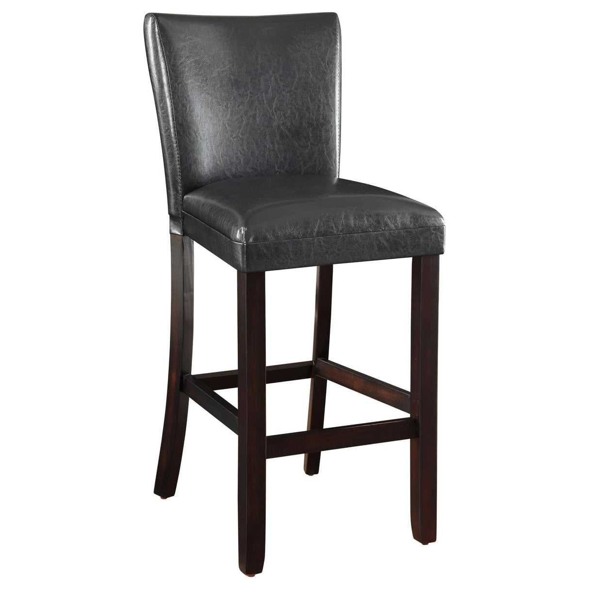 Alberton Black/Cappuccino Upholstered Bar Stools, Set of 2