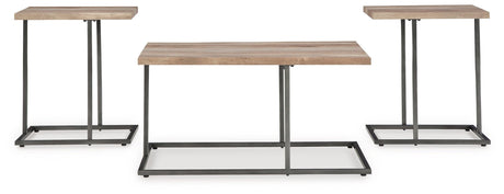 Albreane Grayish Brown/Black Table (Set of 3) by Ashley at Eve Furniture