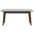 Carlos Fabric Upholstered Solid Wood Bench 47" by Ashcroft Imports at Eve Furniture