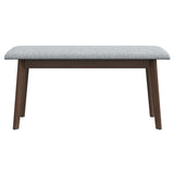 Carlos Fabric Upholstered Solid Wood Bench 47" by Ashcroft Imports at Eve Furniture