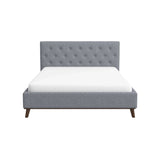 Graceville King Platform Bed Light Grey Linen by Ashcroft Imports at Eve Furniture