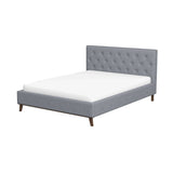 Graceville King Platform Bed Light Grey Linen by Ashcroft Imports at Eve Furniture