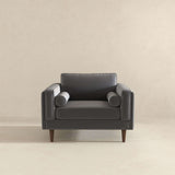 Amber Grey Velvet Lounge Chair by Ashcroft Imports at Eve Furniture