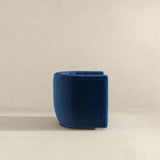 Delaney Dark Blue Velvet Swivel Chair by Ashcroft Imports at Eve Furniture