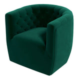 Delaney Green Velvet Swivel Chair by Ashcroft Imports at Eve Furniture