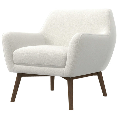 Panom White Boucle Lounge Chair by Ashcroft Imports at Eve Furniture