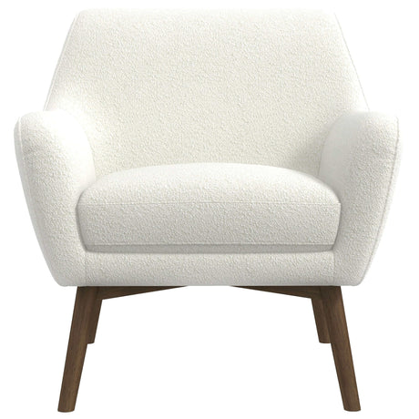 Panom White Boucle Lounge Chair by Ashcroft Imports at Eve Furniture