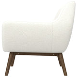 Panom White Boucle Lounge Chair by Ashcroft Imports at Eve Furniture
