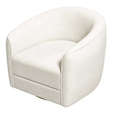 Elise Mid Century Modern Beige Boucle Swivel Chair by Ashcroft Imports at Eve Furniture
