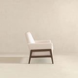 Cole Solid Wood Beige Velvet Lounge Chair by Ashcroft Imports at Eve Furniture