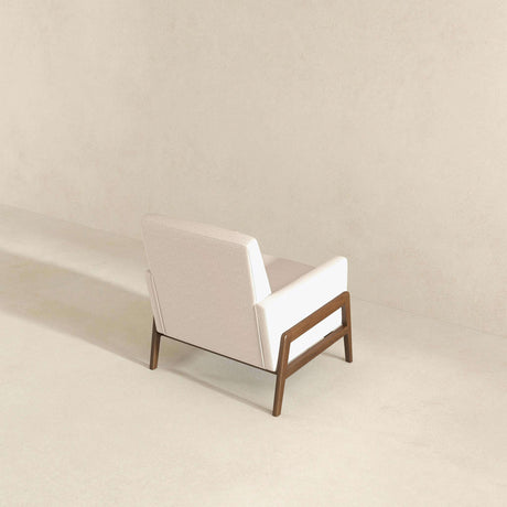 Cole Solid Wood Beige Velvet Lounge Chair by Ashcroft Imports at Eve Furniture