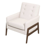 Cole Solid Wood Beige Velvet Lounge Chair by Ashcroft Imports at Eve Furniture