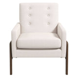 Cole Solid Wood Beige Velvet Lounge Chair by Ashcroft Imports at Eve Furniture