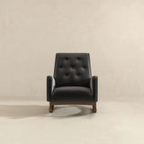 Demetrius Dark Grey Fabric Solid Wood Rocking Chair by Ashcroft Imports at Eve Furniture