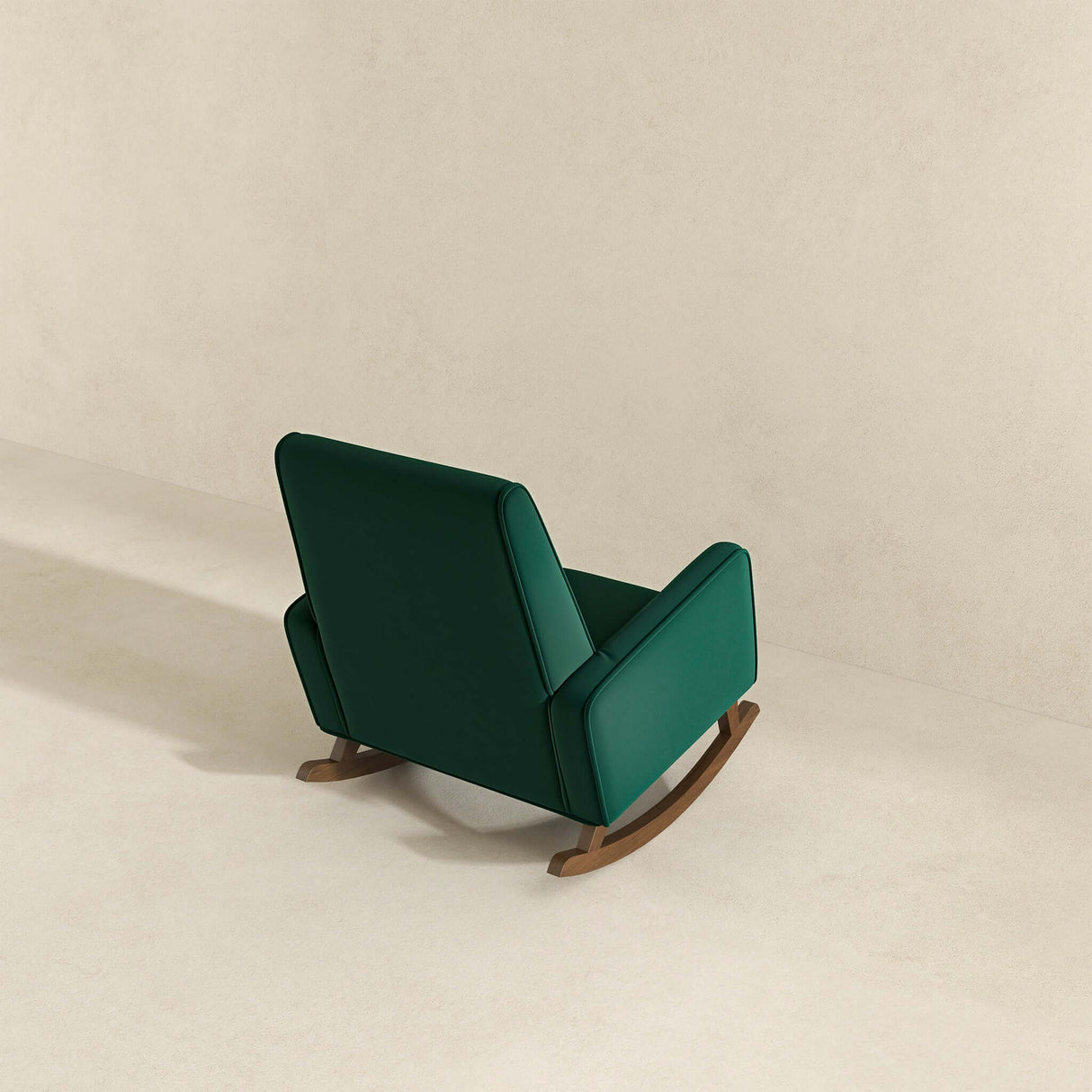 Demetrius Green Velvet Solid Wood Rocking Chair by Ashcroft Imports at Eve Furniture