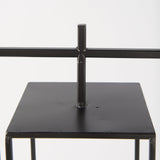 Albus I Large Black Metal Rectangular Table Candle Holder by Mercana at Eve Furniture