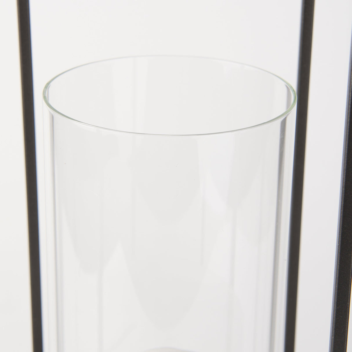 Albus I Large Black Metal Rectangular Table Candle Holder by Mercana at Eve Furniture