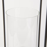 Albus I Large Black Metal Rectangular Table Candle Holder by Mercana at Eve Furniture