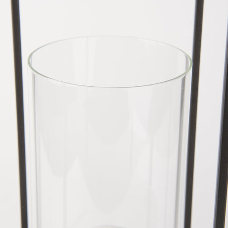 Albus I Large Black Metal Rectangular Table Candle Holder by Mercana at Eve Furniture