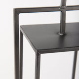 Albus II Small Black Metal Rectangular Table Candle Holder by Mercana at Eve Furniture