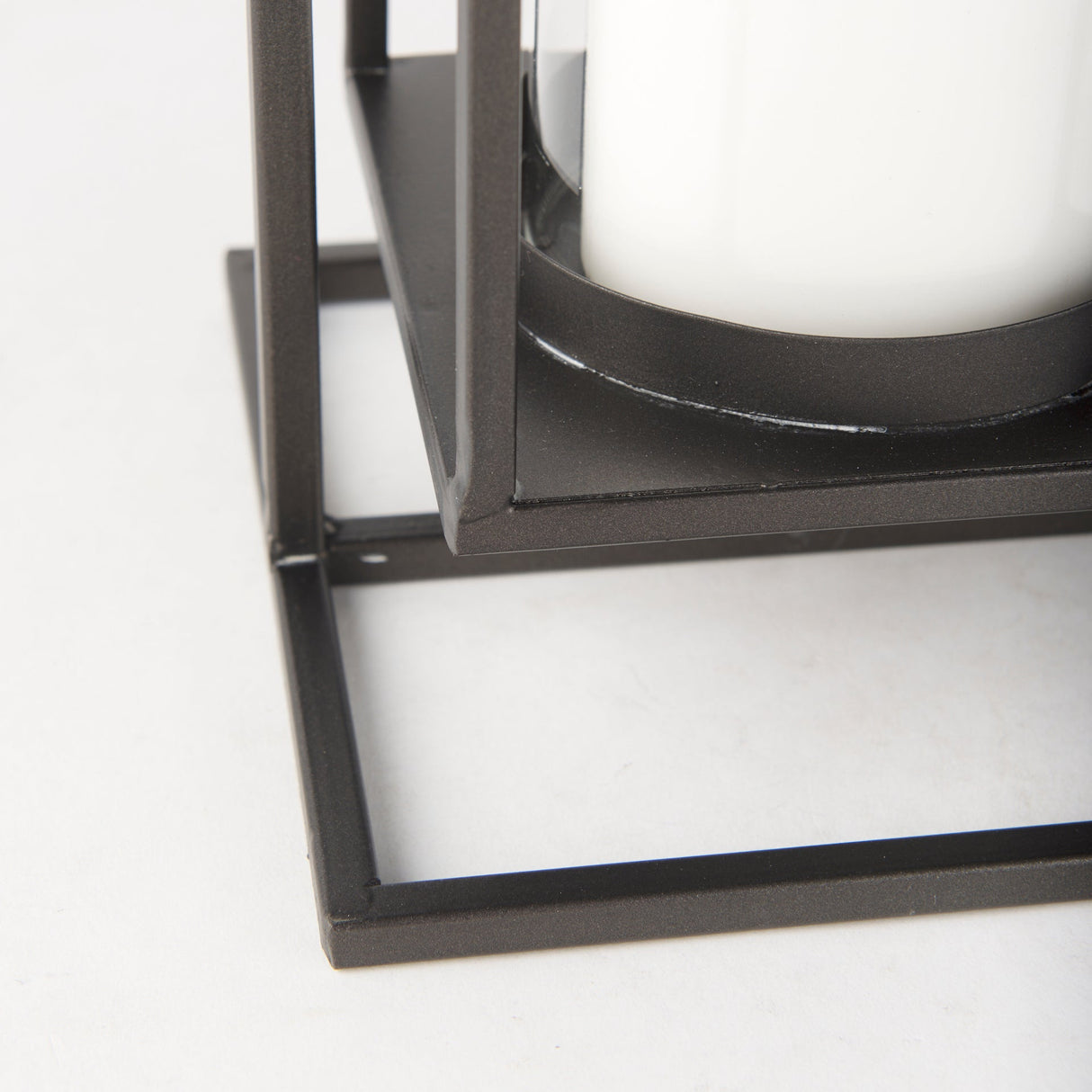 Albus II Small Black Metal Rectangular Table Candle Holder by Mercana at Eve Furniture