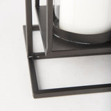 Albus II Small Black Metal Rectangular Table Candle Holder by Mercana at Eve Furniture