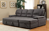 Alcester Graphite Sectional Sleeper by Furniture of America at Eve Furniture