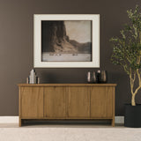 Alcott Brown Wood 4 Door Closed Sideboard by Mercana at Eve Furniture