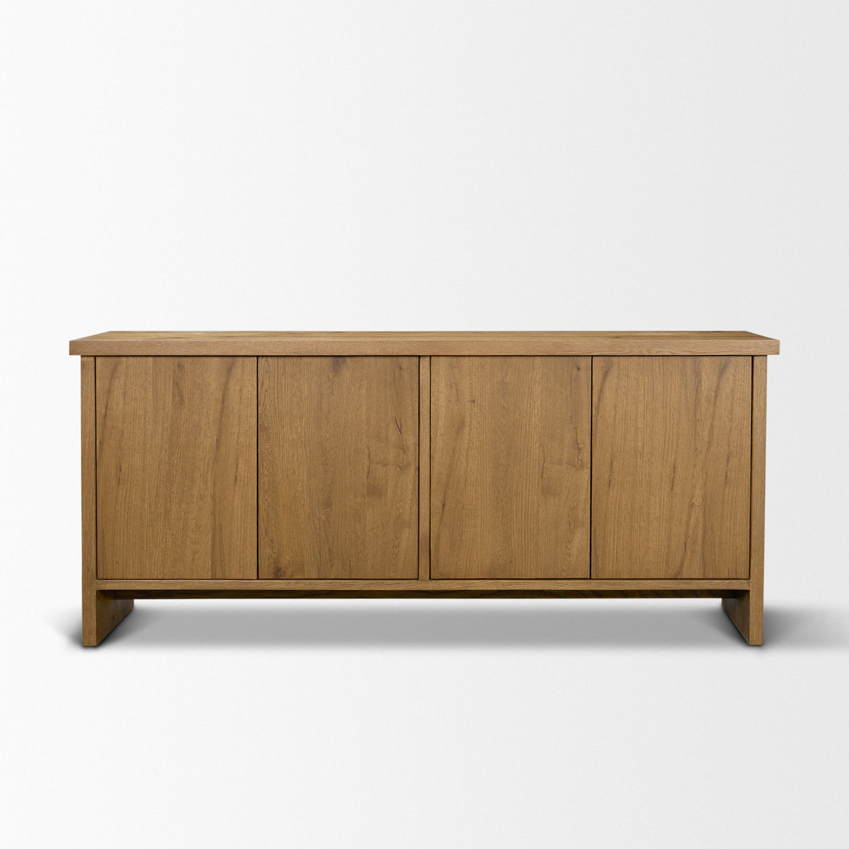 Alcott Brown Wood 4 Door Closed Sideboard by Mercana at Eve Furniture