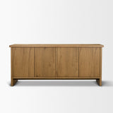 Alcott Brown Wood 4 Door Closed Sideboard by Mercana at Eve Furniture