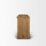 Alcott Brown Wood 4 Door Closed Sideboard by Mercana at Eve Furniture