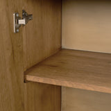 Alcott Brown Wood 4 Door Closed Sideboard by Mercana at Eve Furniture