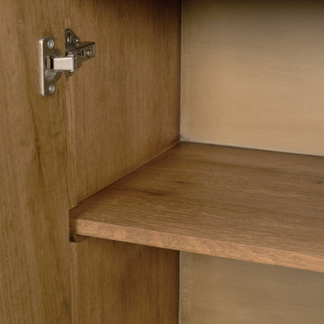 Alcott Brown Wood 4 Door Closed Sideboard by Mercana at Eve Furniture