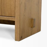 Alcott Brown Wood 4 Door Closed Sideboard by Mercana at Eve Furniture